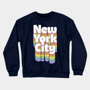 New York City // Retro Typography Design Crewneck Sweatshirt